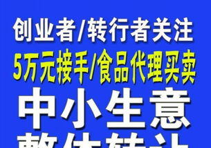 中小生意整體轉讓 5萬元接手，食品買賣創業轉行新起點